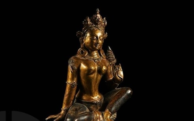 Sino-Tibetan Gilt Arya Tara Figurine