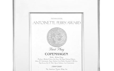 Sir Michael Codron: A Tony Award® Nomination Certificate for Copenhagen