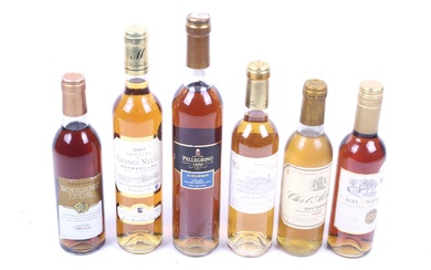 Six bottles of wine. Comprising one bottle of Croix Milhas aged 3 years, 37.5cl, 15.