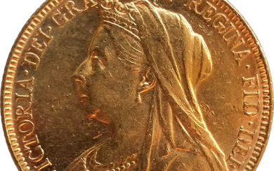 Sovereign(Shields) 1897-M, Australia-Melbourne, Gold