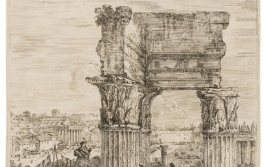Stefano della Bella (1601-1664) The Temple of Concordia and the Roman Forum