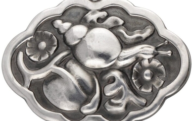 Sterling silver no.279 'Snail' brooch by Danish designer Georg Jensen.