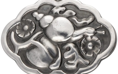 Sterling zilveren no.279 'Snail' broche door Deense designer Georg Jensen.