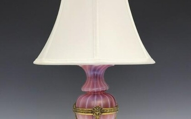 Steuben Oriental Poppy Lamp