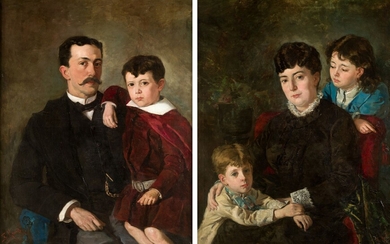 TOMÁS MUÑOZ LUCENA (1860 / 1943) "Family Portraits"