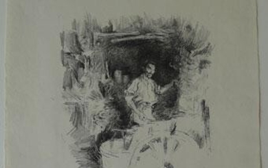 The Blacksmith, 1895/96.(Chicago 127 III/III; Levy 128; Way 90). Transfer lithograph in black, with stumping, printed on fine handmade laid paper with watermark O.W.P & A.C.L.