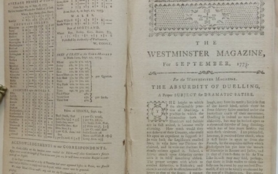 The Westminster Magazine for September 1773, Engraving
