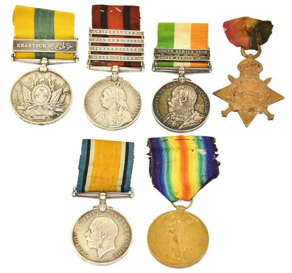 A Late Victorian/First World War Group of Six Medals