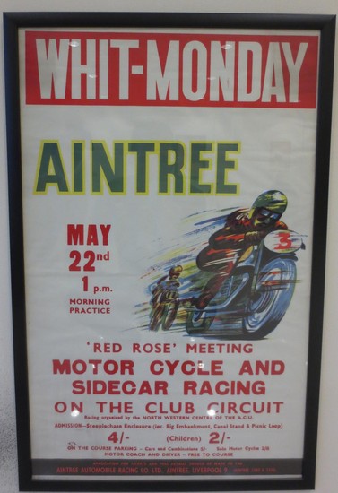 Three Aintree Motorcycle racing posters