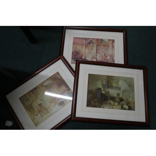 Three framed Russell Flint prints (53.5cm x 43cm including f...