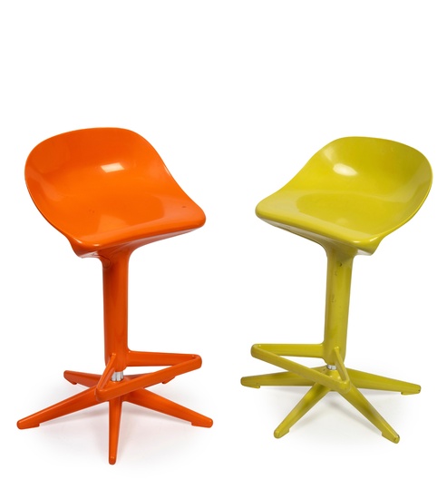 Two Antonio Citterio & Toan Nguyen stools for Kartell, French-Italian, circa 2000's