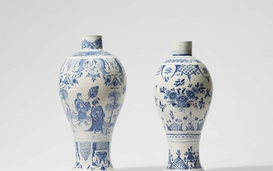 Two Brunswick faience vases