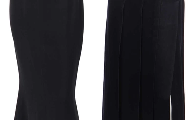 Two Chanel black full-length skirts, 1996 & 1999