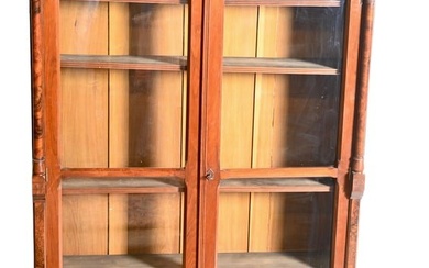 Two Door Victorian Bookcase With Gallery
