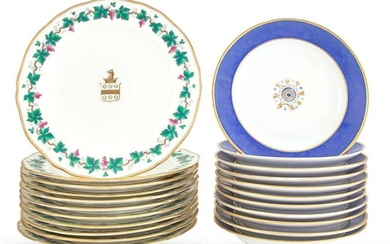 Two Sets of Continental Porcelain Plates