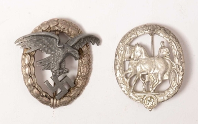 Two reproduction WWII German award badges