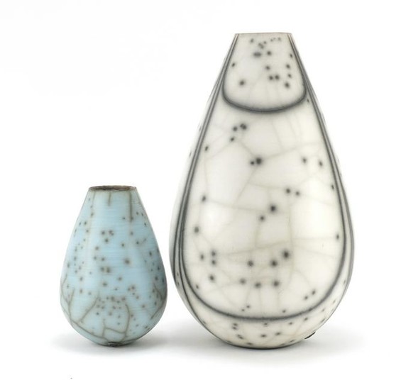 Two studio pottery vases by Tim Andrews, the largest