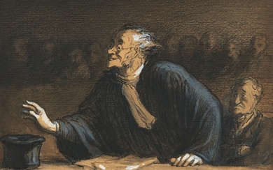 UN DÉFENSEUR HABILE, Honoré Daumier