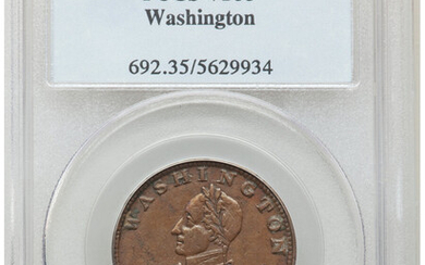 Undated Washington Double Head Cent, MS, BN