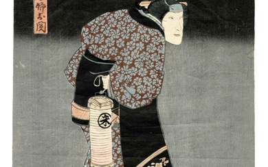 Utagawa Kunisada I (Toyokuni III) (Edo, 1786 - 1865), Nakamura Tomijuro II nel ruolo di Oseki, sorella maggiore di Chokichi. 1854 (7 mese) .
