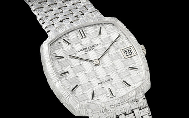 VACHERON CONSTANTIN. AN 18K WHITE GOLD AUTOMATIC BRACELET WATCH WITH DATE REF. 7391 Q, MANUFACTURED IN 1972