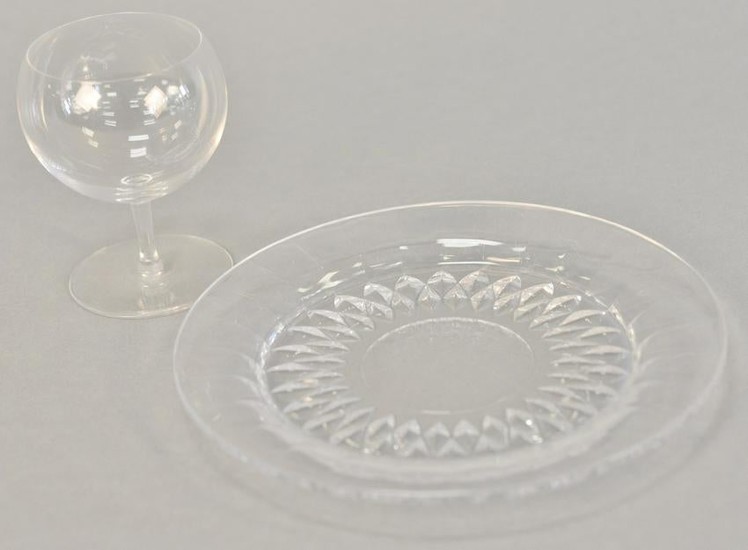 Val St. Lambert glassware, twenty-two pieces, all