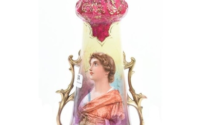 Vase Marked Royal Vienna, Madame Du Boise Portrait