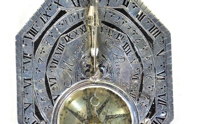 Very Rare Antique Sundial 18 Century signed Macquart ,PARIS