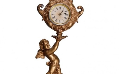 Victorian Style Gilt Classical Cherub Mantel Clock