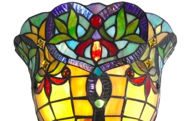 Victorian Style Stained Art Glass Sconce Light