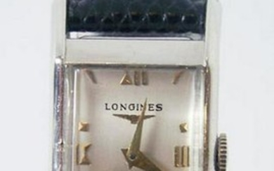 Vintage 14k White Gold LONGINES Winding Watch c.1940s