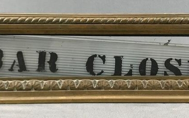 Vintage Brass and Glass "Bar Open" - "Bar Closed"