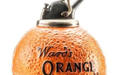 Vintage marked "Ward's Orange Crush" Syrup Dispenser, measures 14" T overall to top of pump x 9"