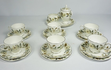 Wedgewood China Tea Service, 20th century, printed with the Beaconsfield pattern, Comprising of