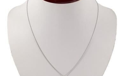 White gold necklace, 14 krt., 50 cm long with a 14 krt.
