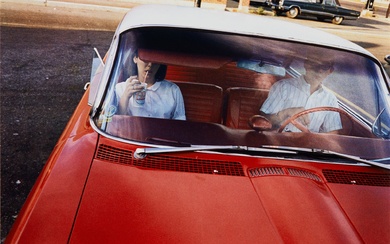 William Eggleston, Untitled (Couple in Red Car at Drive-In Restaurant), Memphis, TN