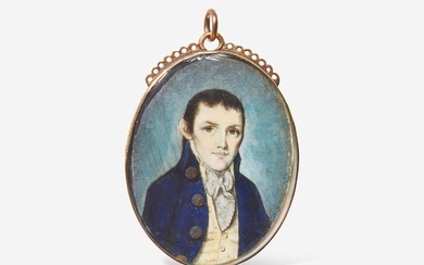 William Verstille (1757-1803), Portrait miniature of a young man, circa 1795