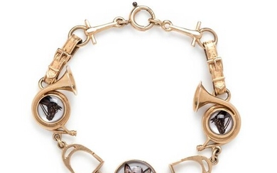YELLOW GOLD AND ESSEX CRYSTAL BRACELET