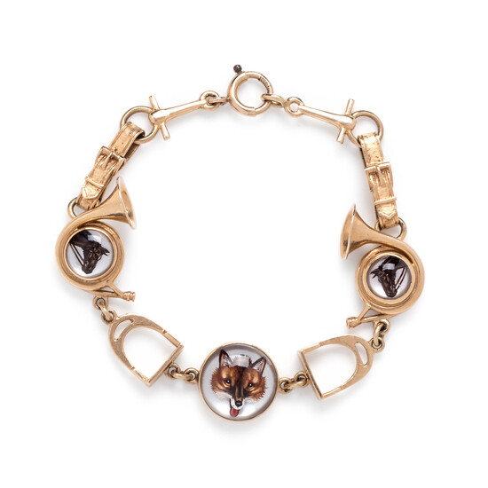 YELLOW GOLD AND ESSEX CRYSTAL BRACELET