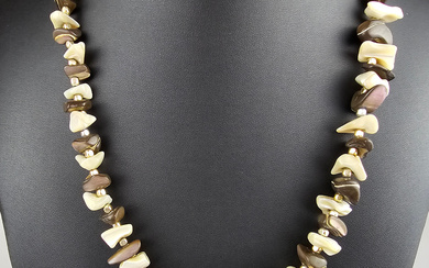 vintage mother-of-pearl necklace.