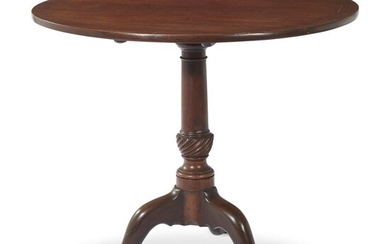 A George III mahogany tilt-top tea table late 18th...