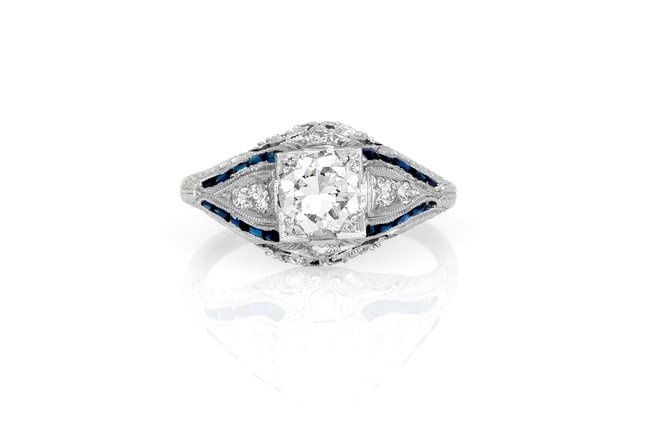 0.80 Carat Art Deco Engagement Ring