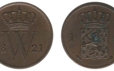 1 Cent 1821 U (Sch. 325) - green deposit on...