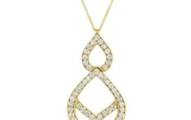 A Diamond Pendant Necklace, Italian