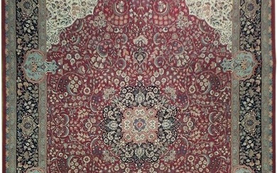 12 x 18 Finer Weave Handmade Kashan Rug #