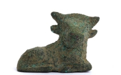 Roman votive bronze bull 1st - 2nd century AD; length...