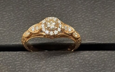 14 kt. Gold - Ring - 0.57 ct Diamond - Diamond