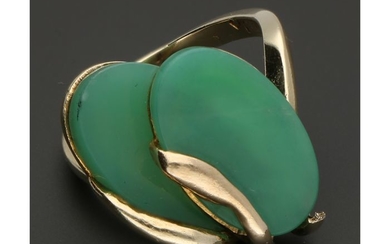 14 kt. Yellow gold - Ring chrysophras