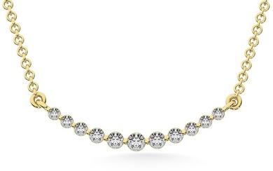 14K Yellow Gold 1/4 Ct.Tw. Diamond Necklace