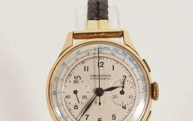 14k yellow gold chronograph watch for men